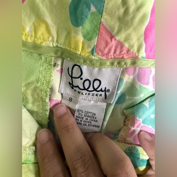 Lilly Pulitzer Cropped Pineapples Pants Size 8 - Picture 7 of 7